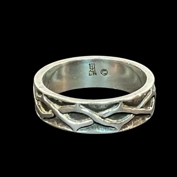 James Avery Crown of Thorns Ring Sz 10 Sterling Silver Retired Jesus Religious - Picture 1 of 10